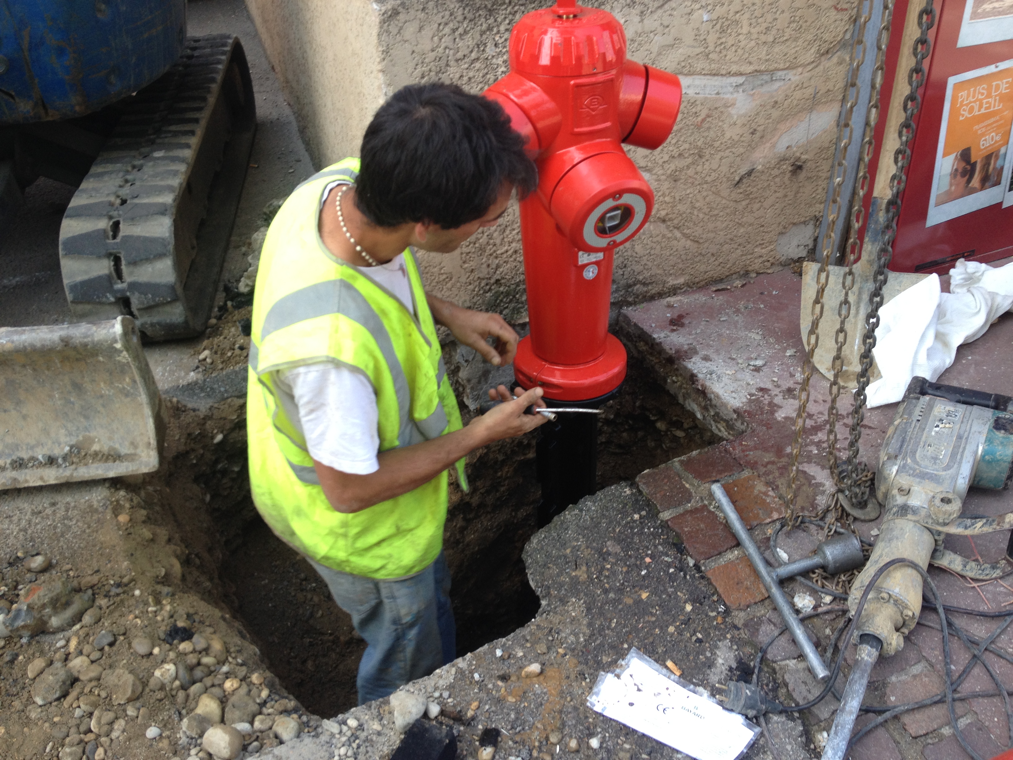 Remplacement poteau incendie Ste ORTINO